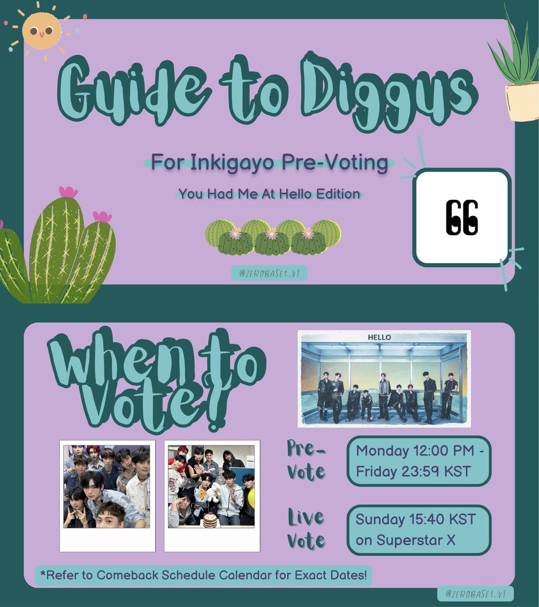 [🖇️ DIGGUS VOTING GUIDE ] 𝐘𝐨𝐮 𝐡𝐚𝐝 𝐦𝐞 𝐚𝐭 𝐇𝐄𝐋𝐋𝐎 ~ edition✨ ZEROSE ! Inkigayo Global Pre-vote will start next Monday, 13 May at 12.00 pm KST‼️ ⚠️ Make as much accounts as possible to prepare! #ZEROBASEONE #ZB1 #제로베이스원 @ZB1_official