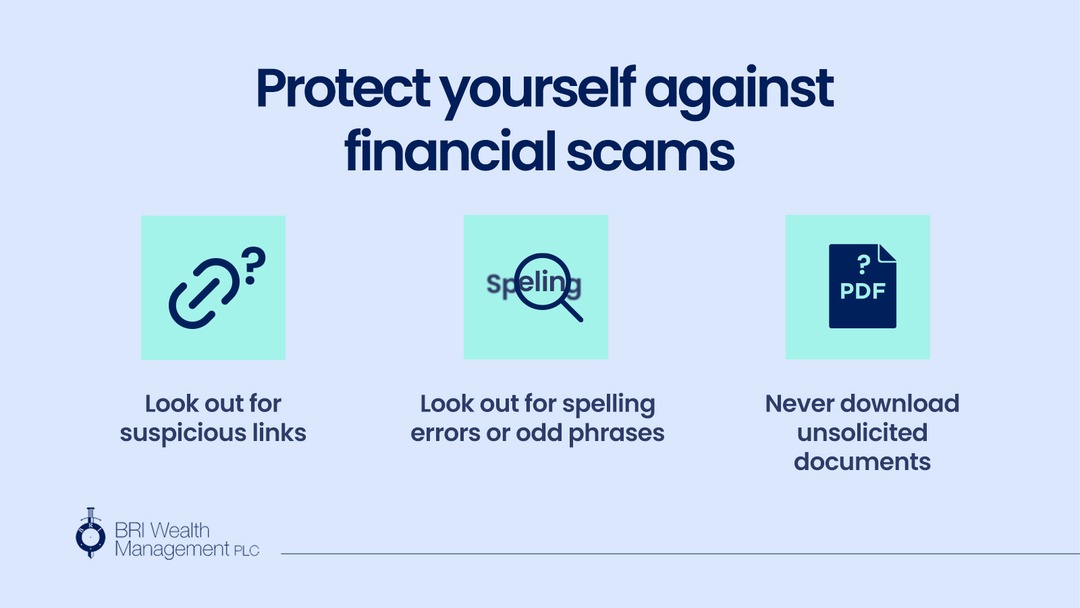Every day more people fall victim to financial scams. Stay vigilant against cybercriminals and minimise your risk by:

⚠️ Looking out for suspicious links
⚠️ Spotting spelling errors or odd phrases
⚠️ Never downloading unsolicited documents

#FinanceFraud #FinanceScams #ScamAware
