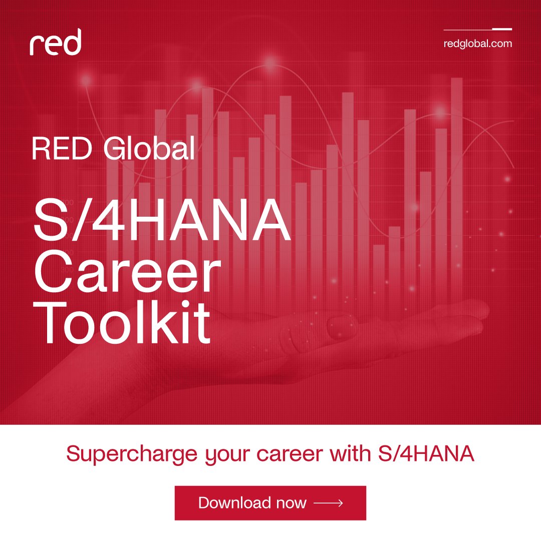 Download your free copy of the S/4HANA Career Toolkit today! Unlock the doors to your dream S/4HANA role and leap ahead in your SAP career.> ow.ly/SAFJ50P64jE

#REDGlobal #S4HANA #s4hanajobs #saprecruiter