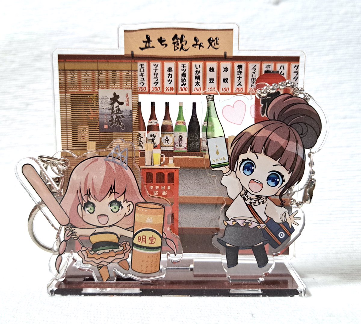 「立ち飲み屋アクスタ武内酒造バージョン、蔵開きで預けてあった在庫回収してきましたー」|ささつゆ🦊5/5【COMITIA144】H28b📚5/6【A40】参加のイラスト