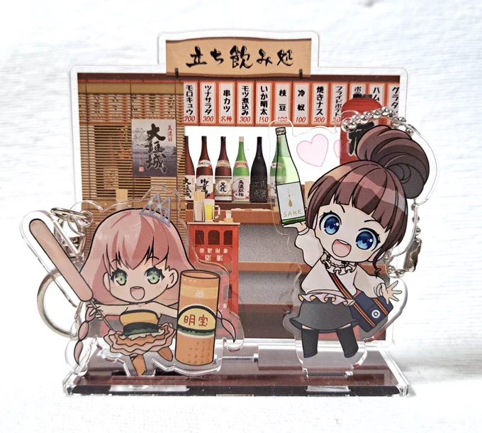 立ち飲み屋アクスタ武内酒造バージョン、蔵開きで預けてあった在庫回収してきましたー というわけで 5/12 #関西コミティア70 M-15 5/26 #COMITIA148 お30a 6/1〜17 #岐阜の日本酒イラスト展 にて頒布予定です