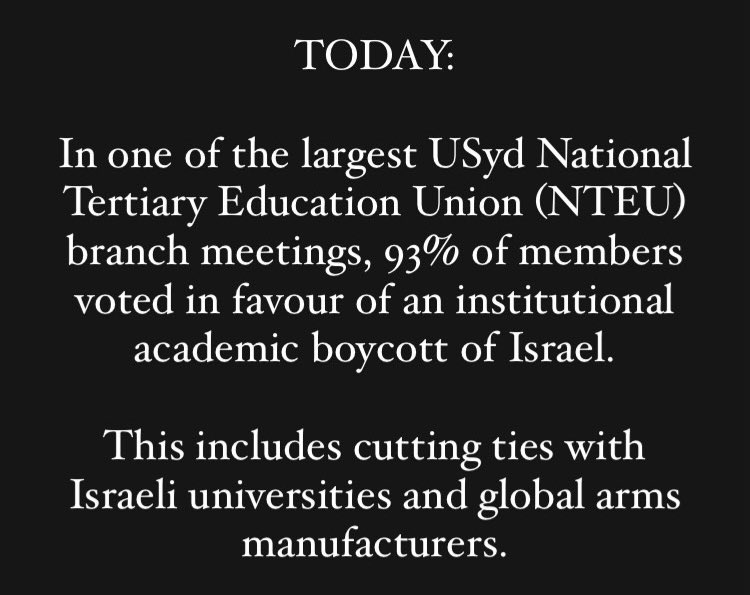 In today’s news, the USyd NTEU branch votes in favour of an institutional academic boycott of Israel.