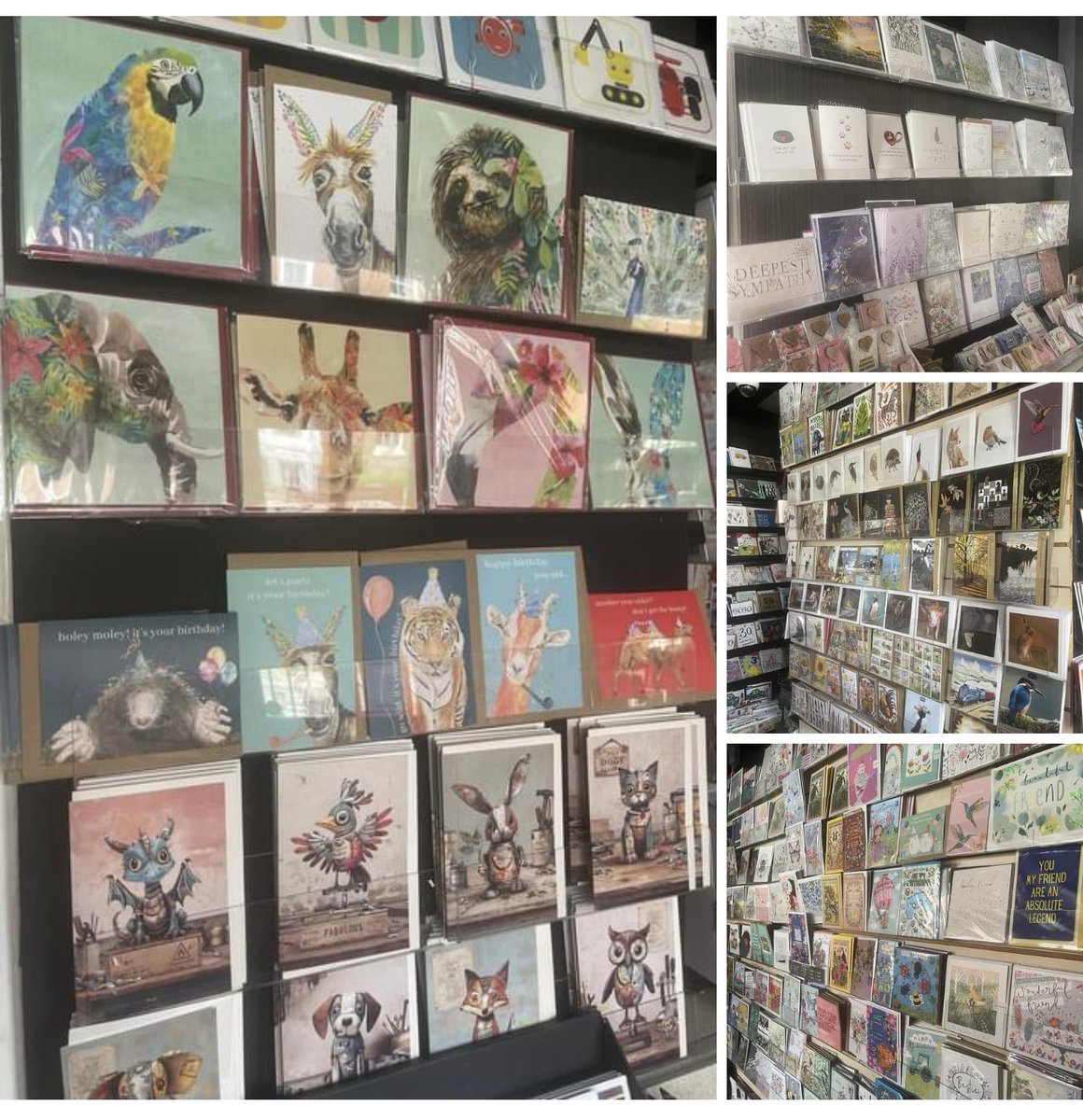 Did you know, we sell cards?

Possibly Shrewsbury’s best selection of greeting cards.

Our huge range of unusual UK brands start from £2.75 each &amp; all included in our loyalty card scheme. (buy 5 get one free) 

OPEN 9am - 5.30pm
Monday to Friday
🚙 Free parking
🐶 Dog friendly