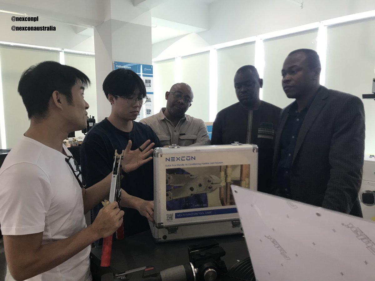 Demo by NEXCON team to Nigerian customers, new friends got big interest, very good solution for their upcoming library vrf system project.  #nexconpl @nexconaustralia #pressfittings #hvacr