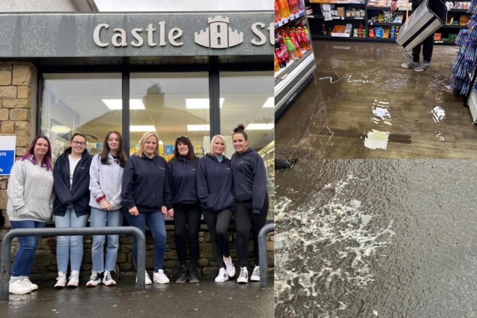 Castle Stores, Kendal, flooded after heavy weekend rain dlvr.it/T6d9kF