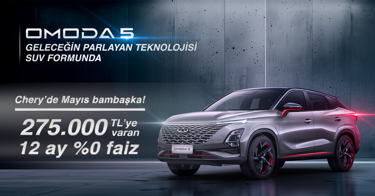 CheryTurkiye1's tweet image. OMODA 5'te 275.000 TL'ye varan /12 ay /%0 faizli kredi kampanyası Yetkili Satıcılarımızda sizleri bekliyor 📢 Chery'de Mayıs bambaşka!

Kampanya için detaylı bilgi: cherytr.com/fiyatlar/kampa…

#Chery #CheryTürkiye #OMODA5 #GelecektenGelenSUV #Teknoloji #SUV
