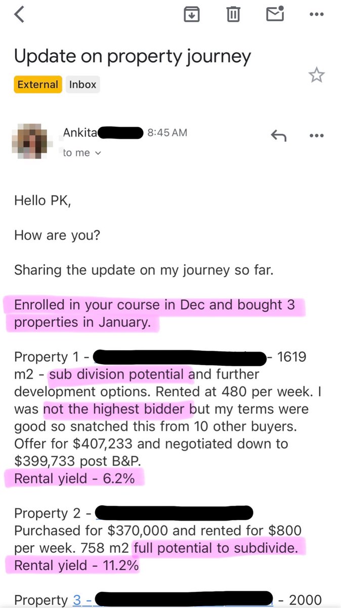 🏘️ THREE Subdividable Properties Bought Within ONE MONTH Joining The Property Investment Accelerator! 🤯 YES, the second house yield is 11.2% - no typo. Positive Cashflow! ❌ NO, these are not mining towns. Huge blocks: land appreciates, buildings depreciate. 🤫 You don’t…