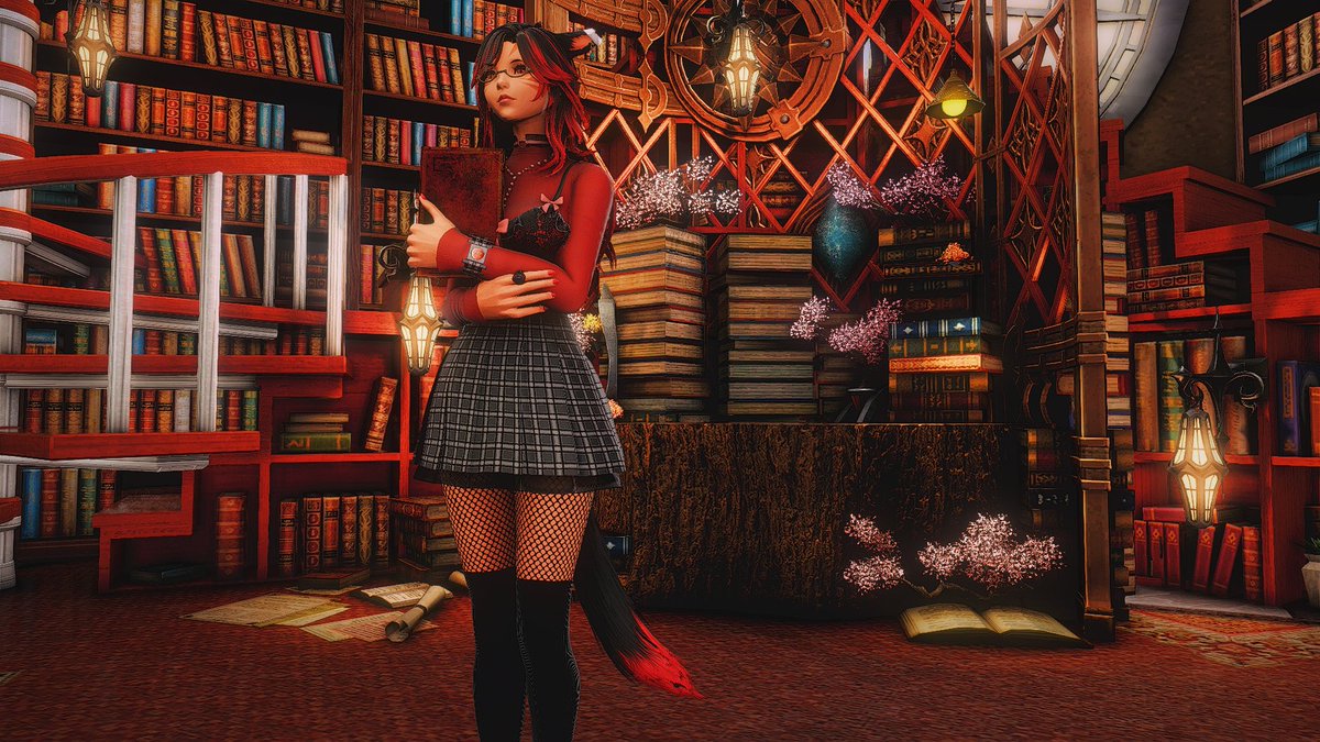 'I know there's so many other books I haven't touched. I know I've read this book six times already... it's just my favorite one...' #FFXIV | #FF14 | #gposers | #miqote
