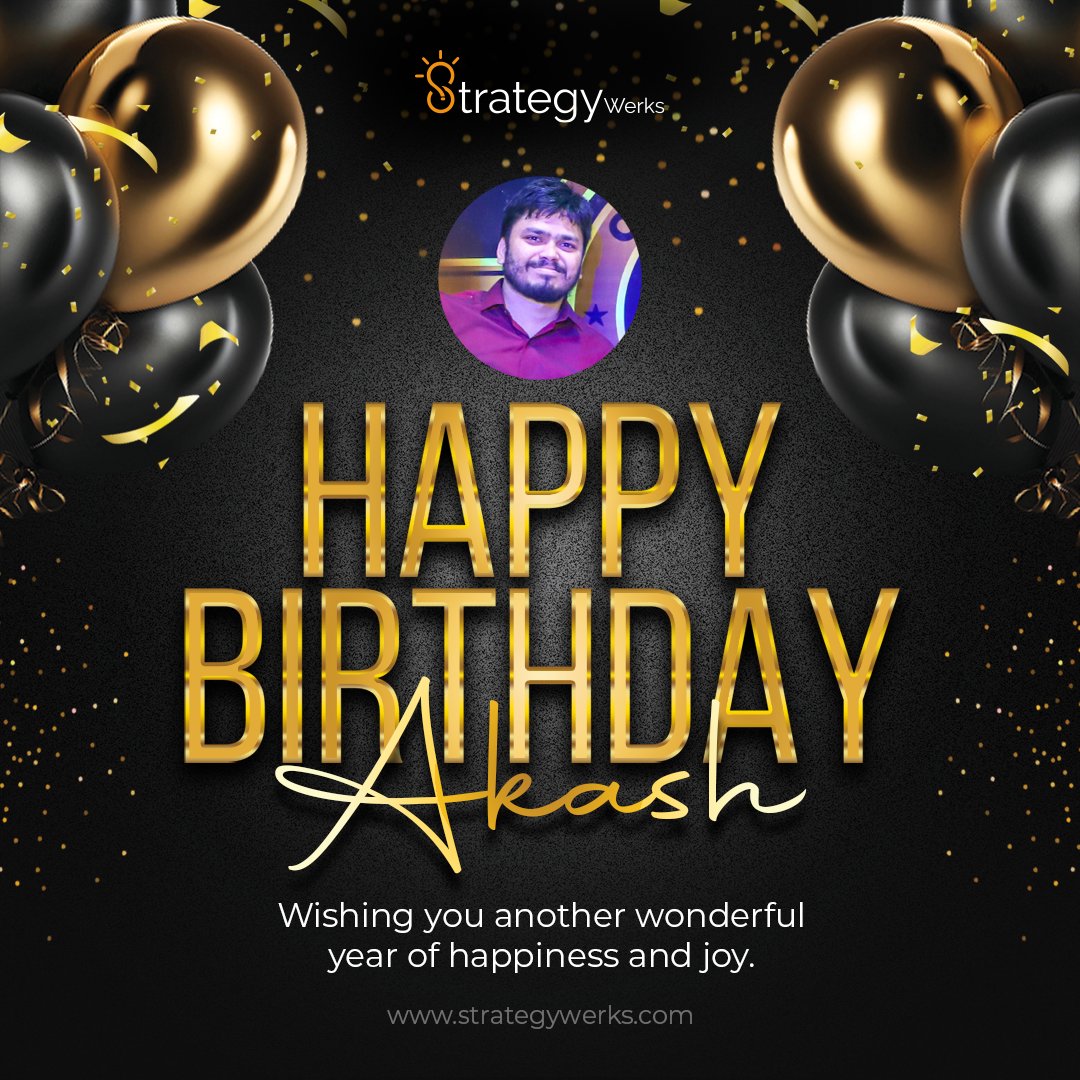 Happy Birthday Akash Negi! 🎂 Your passion for coding and innovation inspires us all at @StrategyWerks. Here's to a year filled with groundbreaking projects and endless opportunities in tech! 🚀 #HappyBirthdayAkash #TechInnovator #TeamCelebration