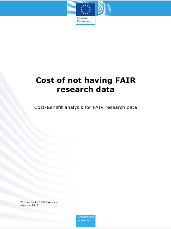 No conocía este informe. Alguna conclusión no me la esperaba 'Following this approach, we found that the annual cost of not having FAIR research data costs the European economy at least €10.2bn every year' publications.europa.eu/resource/cella…