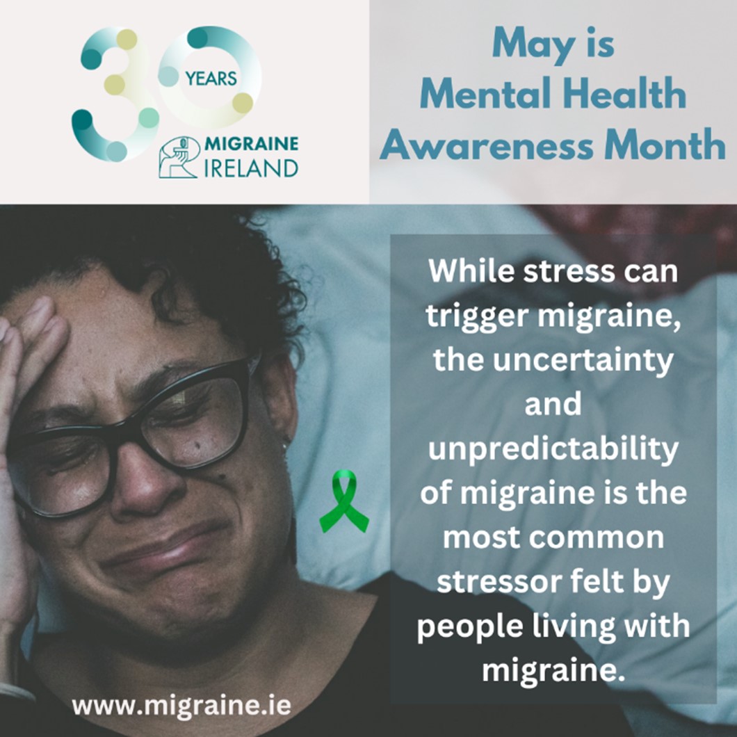 Stress is regarded as one of the most common triggers of migraine. Don’t be alone. Call someone, email us, or join our Migraine Ireland #AfternoonTea sessions online on the 1st and 3rd Friday of every month! See migraine.ie for more information. #notjustaheadache