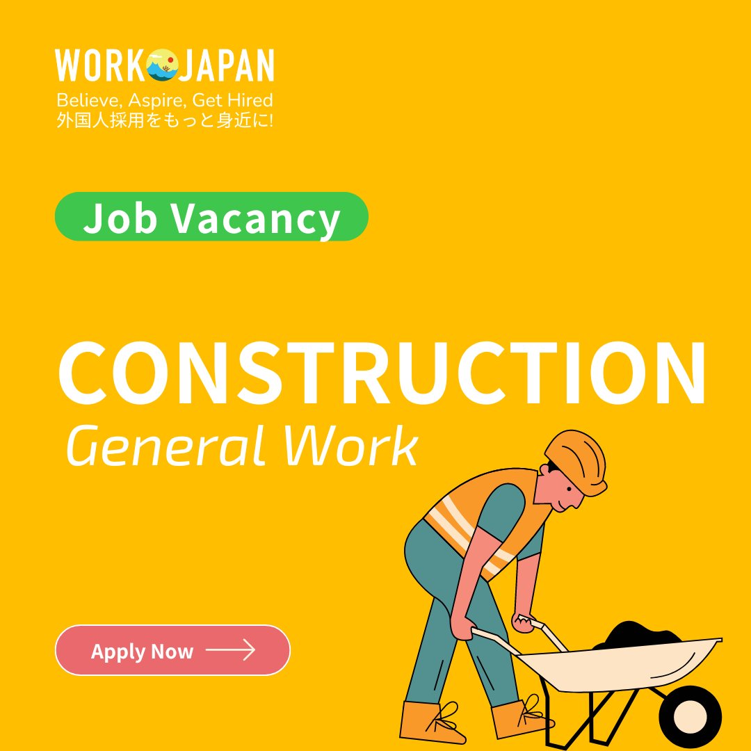 💸 Earn ¥2,000/hour Sagamiono Sta. (Kanagawa) 💸
workjapan.jp/jobs/construct…
👷🏻‍♂️ Female/Male preferred
🏠 Dormitory Provided
⚡ No CV/Experience OK
🍊 Chance to get hired full-time
💸 High earning potential
#jobsearch #foreignerinjapan #jobhiring #japan #livinginjapan