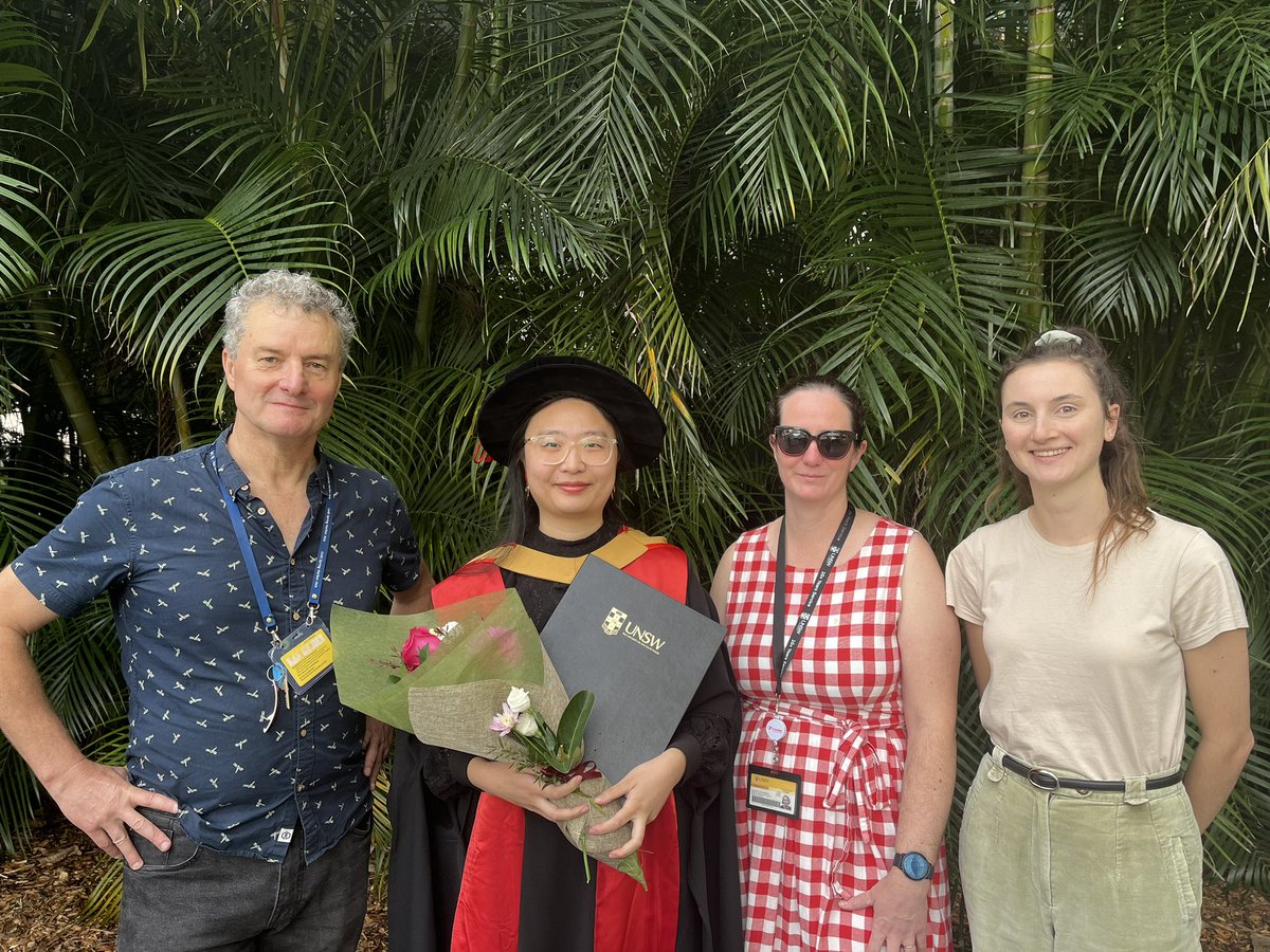 Lydia Qian (@qian_lydia) on Twitter photo Official graduated with a PhD from UNSW! I am grateful for the <a href="/BrownLabUNSW/">Brown Lab UNSW</a> (everyone who called themselves the Brown bears, Brown labradoodles) and my supervisor Andrew Brown for guiding me through the highs and the lows.
I am excited for the next chapter!
Actually #PhDone Official graduated with a PhD from UNSW! I am grateful for the <a href="/BrownLabUNSW/">Brown Lab UNSW</a> (everyone who called themselves the Brown bears, Brown labradoodles) and my supervisor Andrew Brown for guiding me through the highs and the lows.
I am excited for the next chapter!
Actually #PhDone
