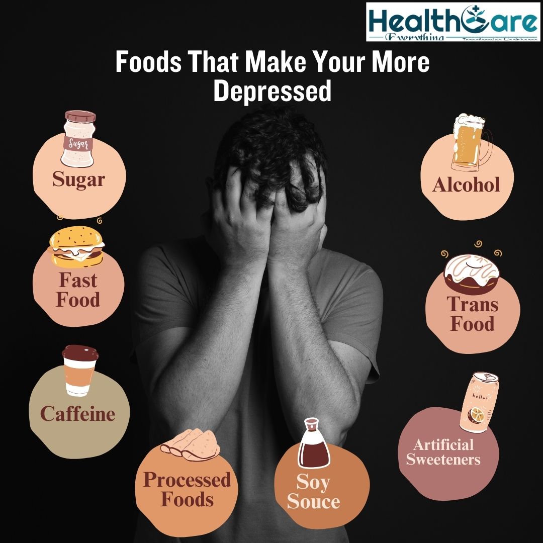 Beware! Foods That Make You More Depressed! Learn which foods to avoid for a happier mind and healthier life.

#MentalHealthAwareness #NutritionTips #HealthyEating #HealthcareEverything #MindBodyConnection #DietAndDepression #HealthAndWellness