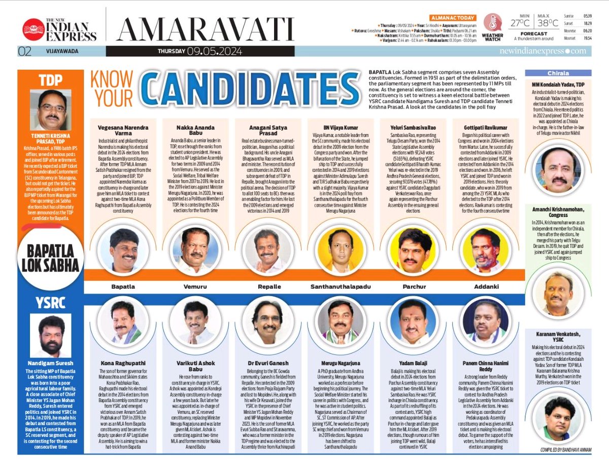 #ElectionsWithTNIE | As the general elections are around the corner, the constituency is set to witness a keen electoral battle Compiled by @Bandhavi_TNIE @NewIndianXpress @santwana99 @Kalyan_TNIE newindianexpress.com/states/andhra-…
