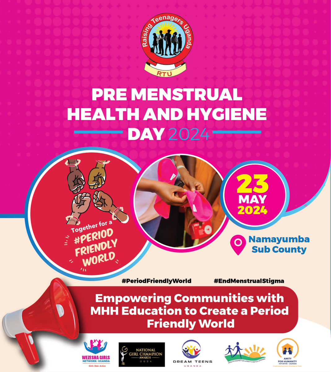 In a #PeriodFriendlyWorld, the stigma and taboos surrounding menstruation are history. It is a world where everyone can access the products, period education and period-friendly infrastructure they need. With one message, we are louder! #EndMenstrualStigma #Hike4GirlsUg