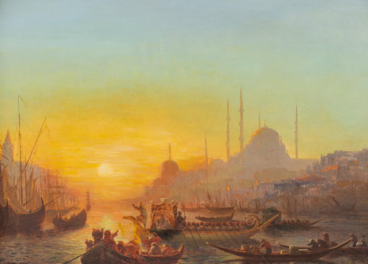 Ivan Aivazovsky - 'View of the Bosphorus with the Hagia Sophia' (1874)
