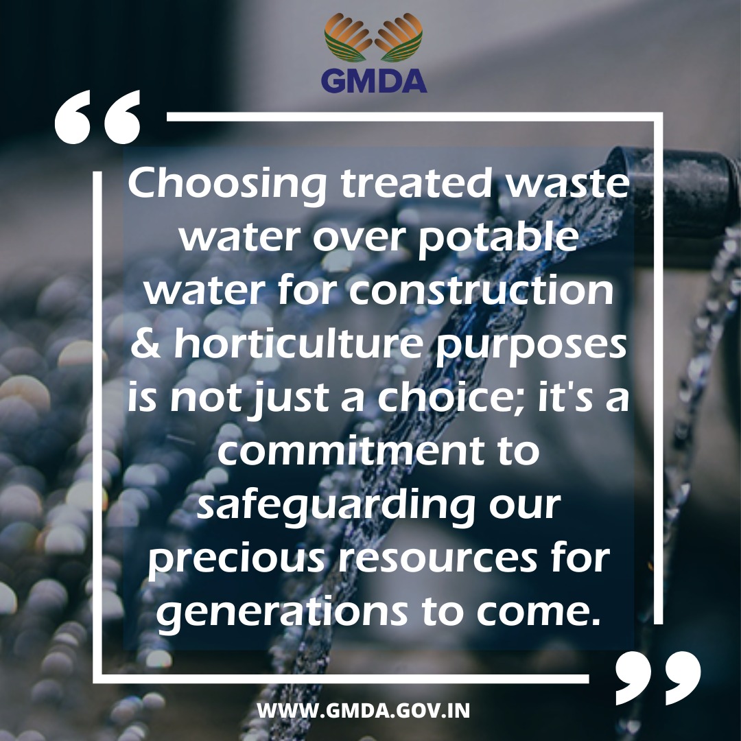 Choosing treated wastewater over potable water for construction & horticulture isn't just a choice; it's a commitment to safeguarding our resources for generations to come. #WaterConservation #sustainablefuture #protectourplanet