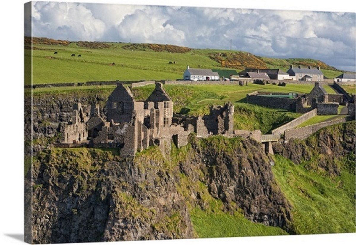 Love this aerial view of Dunluce Castle. County Antrim, Northern Ireland. NMP.