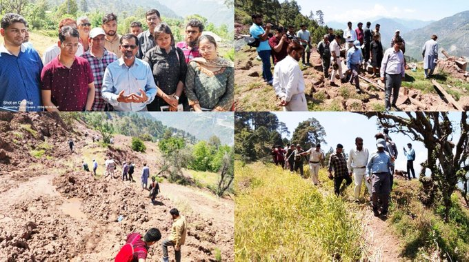 #JammuandKashmir: A five-member team of expert scientists, deputed by the NDMA, conducted a detailed survey of the #Parnote area in #Ramban district, affected by the #landsubsidence phenomenon. 

Experts ruled out any human interference behind the land sinking phenomenon and