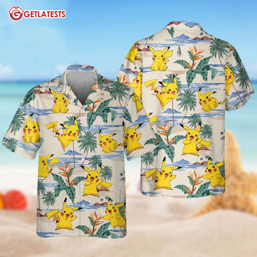 Pikachu Tropical Vibes Hawaiian Shirt #Pikachu #TropicalVibes #getlatests getlatests.com/product/pikach…