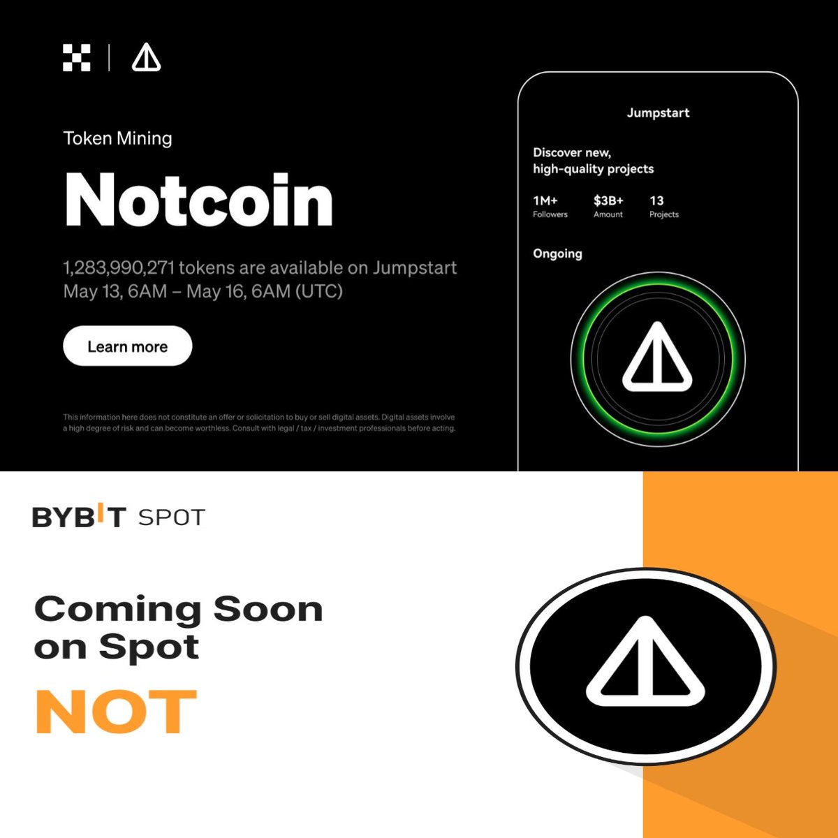 The #Notcoin finally coming to 
<a href="/Bybit_Official/">Bybit</a>

<a href="/notcoin/"></a>

Listing time : May 16th, 12pm UTC

#Bybit #BybitListing #BybitTrading #Notcoin