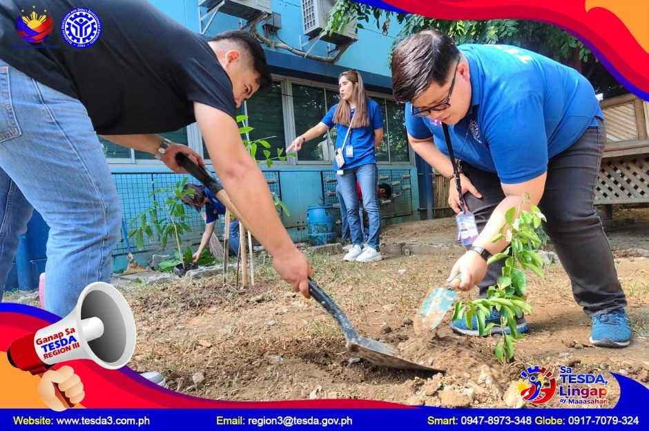 Bilang bahagi ng Earth Month Celebration, masayang nakiisa ang TESDA Korphil-Bulacan sa isinagawang tree-planting event noong ika-2 ng Mayo. Photocredit:TESDA III Central Luzon