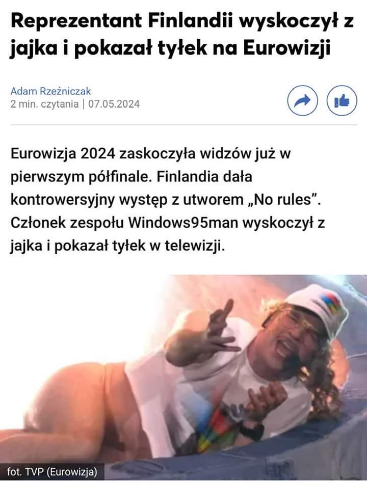 👏 Węgry nie biorą udziału w festiwalu promującym satanizm, homoseksualizm, transwestycyzm i drag queen. 👉 Czy Państwa zdaniem, Polska nadal powinna uczestniczyć w karykaturze Eurowizji tak odmienionej, bazującej na antywartościach❓
