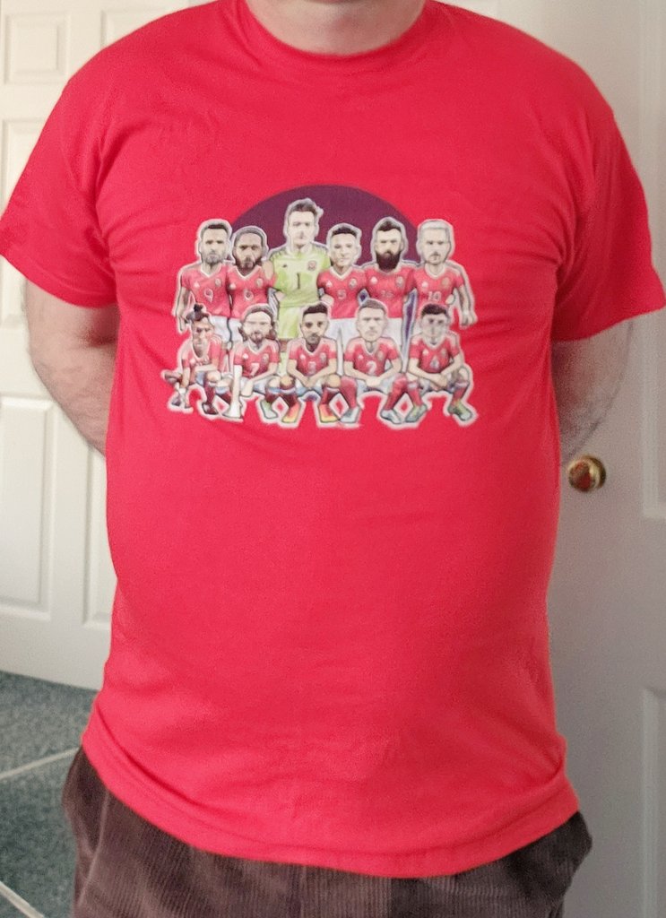 T3! is the place to be for a look at all things Tees. Here we have a 2016 Wales football team photo Tee by @aguycalledminty 
What a Euros that was, and what a Tee! #togetherstronger #walesfooty #EURO2024 #walesfa