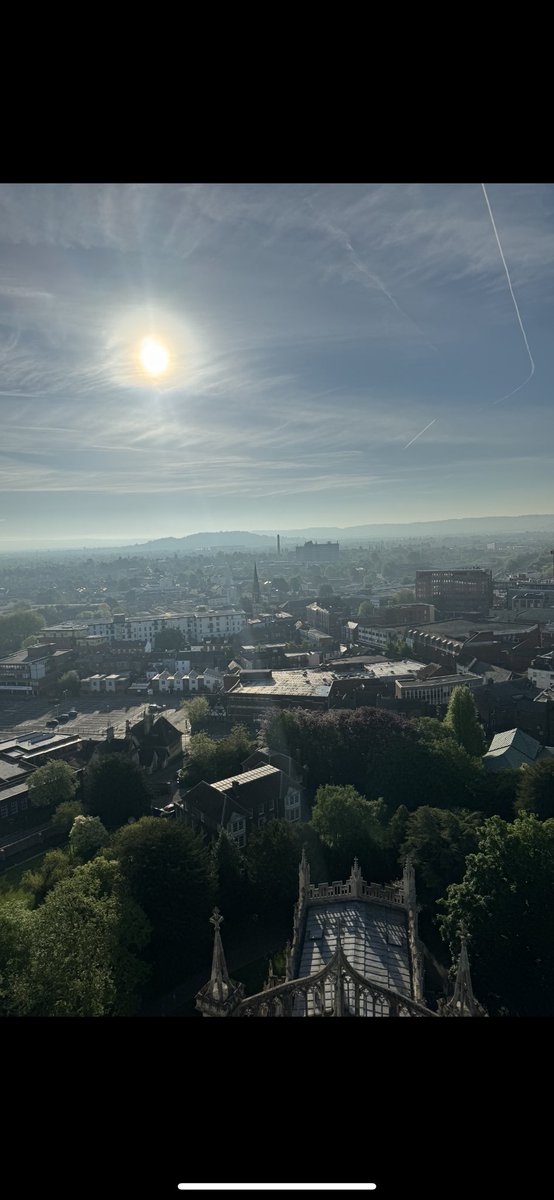 The view from the Cathedral this morning 🤩 It’s Ascension day - and the choir will be singing from the top of the tower shortly.