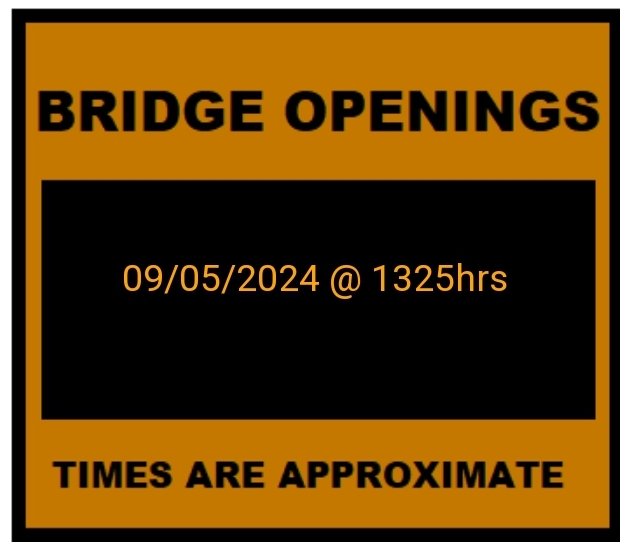 Newhaven swing bridge will be opening this afternoon expect delays on the A259 @BBCSussex @BrightonHoveBus @GHRSussex @RegencyRadio @V2RadioSussex @SBCranford @seahavenfm