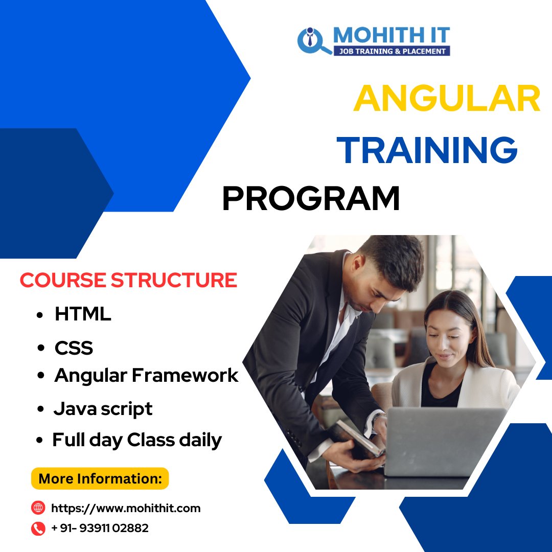 mohith_it's tweet image. Call us: +91-9391102882
Visit us: mohithit.com
#MohitIT #AngularTraining #ReactTraining #CareerOpportunity #PayAfterPlacement #InvestInYourFuture #SkillsForSuccess #JobReady #CareerGrowth #TechSkills #HireMe #ProfessionalDevelopment #EducationMatters