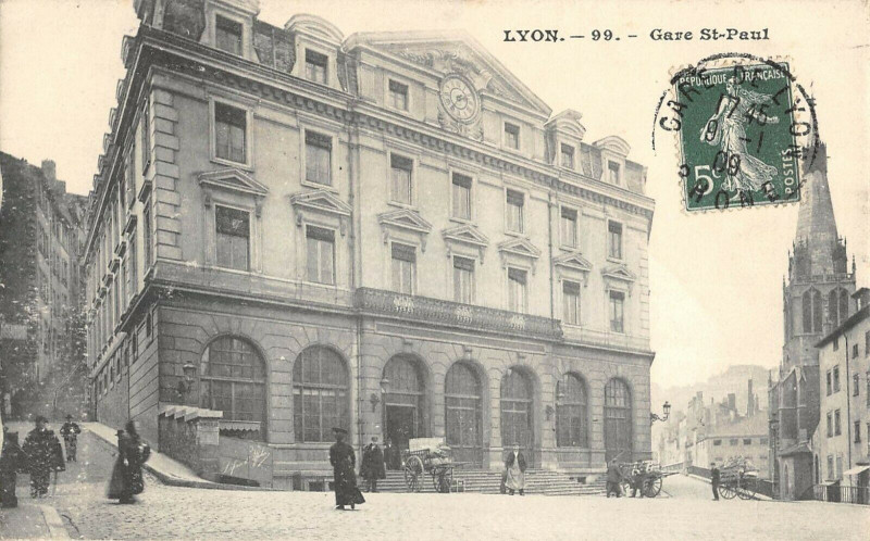 Lyon Gare Saint Paul à #Lyon #CartePostaleAncienne 👉 cartorum.fr/carte-postale/…
