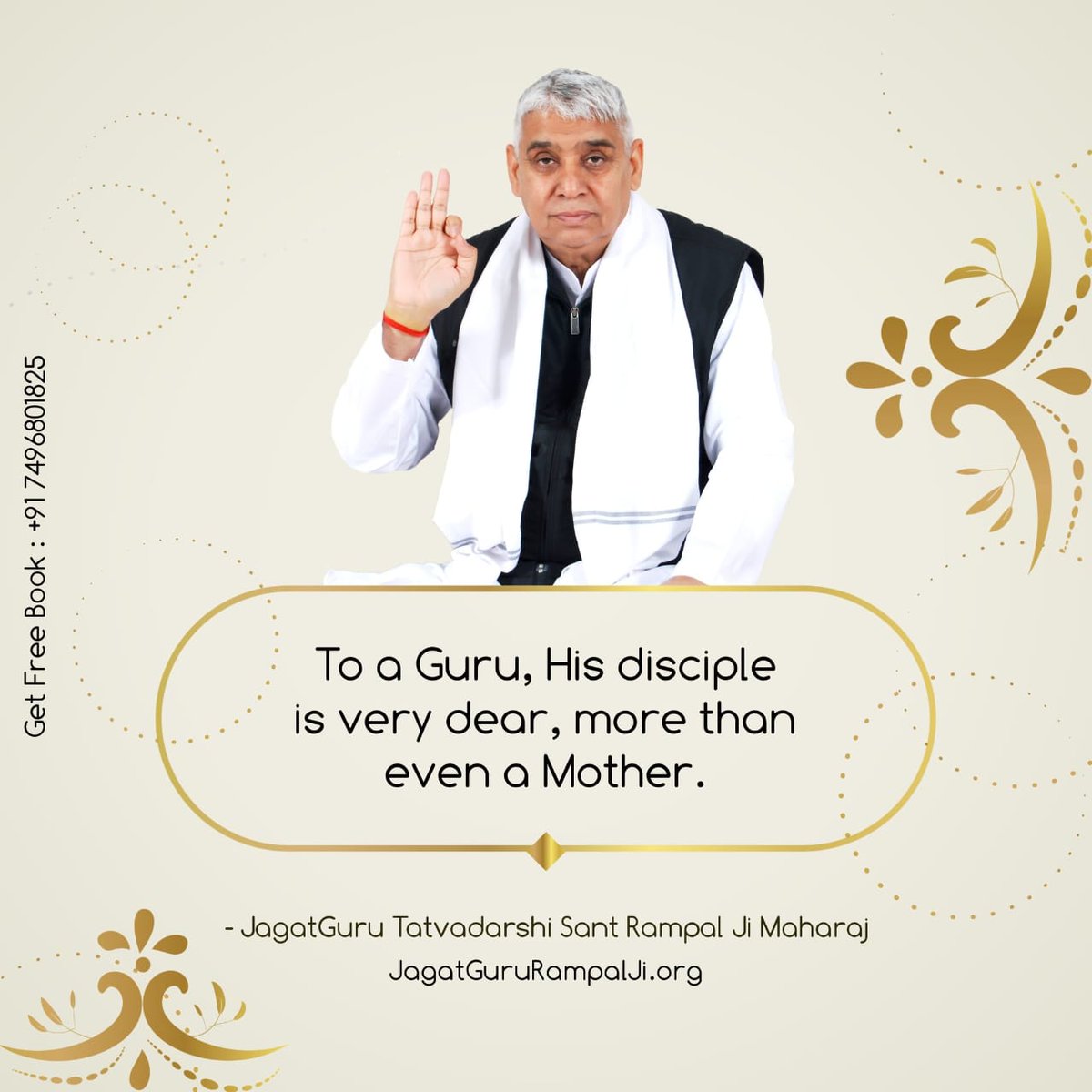 #GodMorningThursday
To a Guru, His disciple is very dear, more than even a Mother.
📚Must read spiritual book 'Gyan - Ganga'.
for free book
Send full name, address.
+91 7496801825
