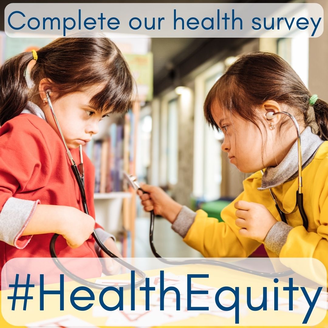 We want to hear about the health experiences of people with Down syndrome and intellectual disabilities to help us advocate for change. Please share your experience by completing our survey: ds-int.org/health-equity #DownSyndrome #Trisomy21 #HealthEquity #InclusiveHealth