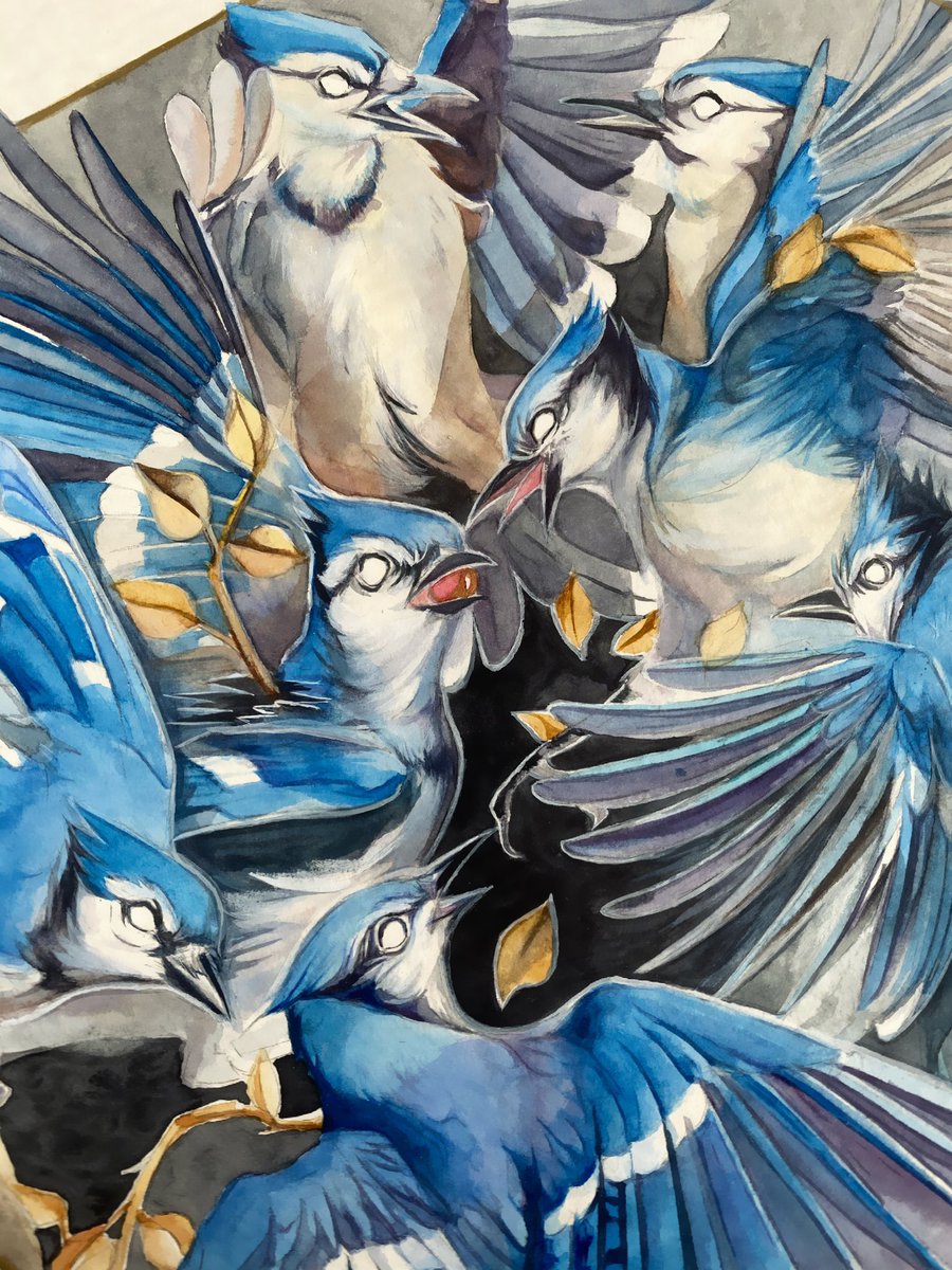 Old work from 2020. Watercolor on paper & Procreate.
#birds #birdart #watercolor