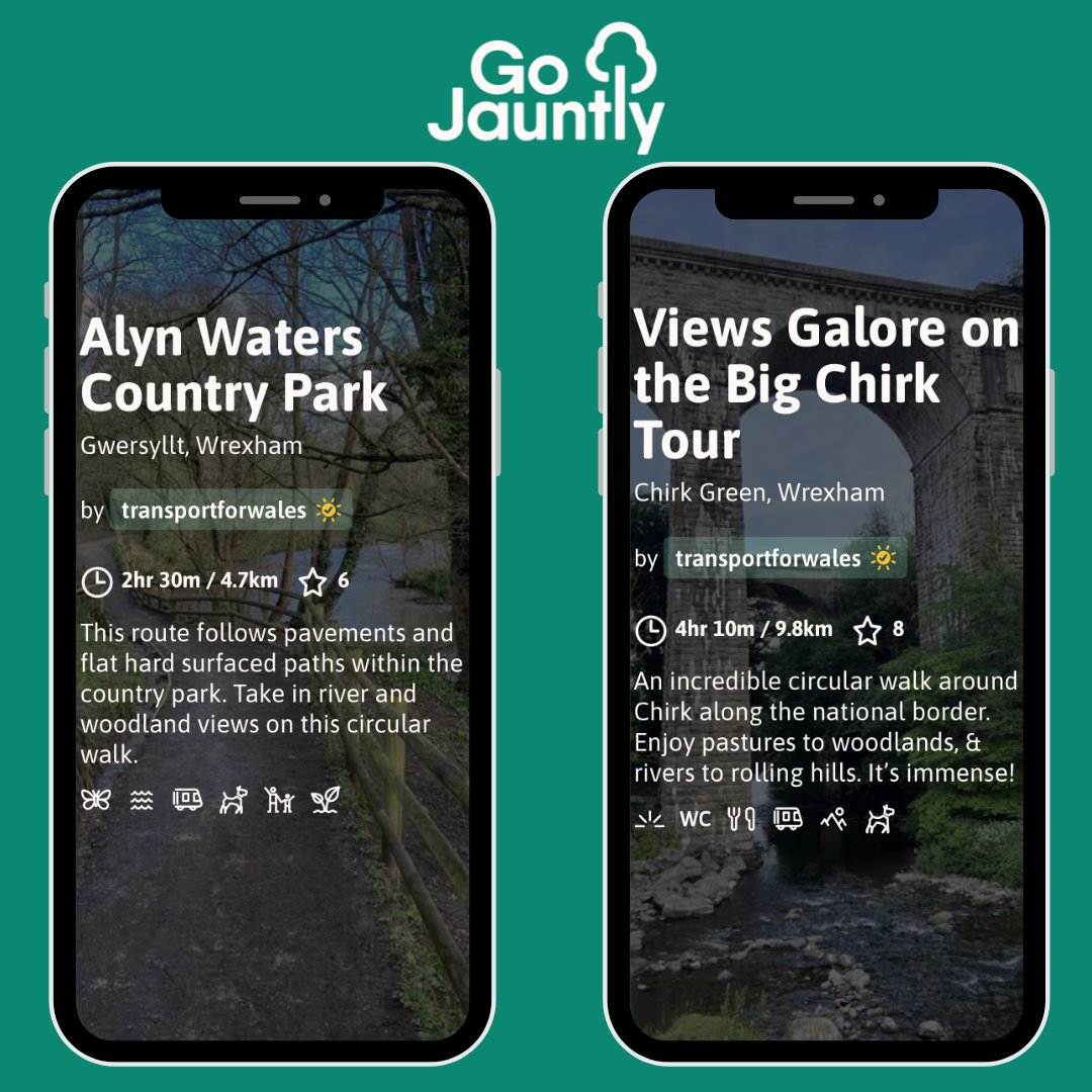 🥾🛤️ May is #NationalWalkingMonth so head over to @gojauntly who have partnered with @transport_wales to bring you inspiring #walksfromstations, here's a couple that feature along the #3CountiesConnected rail route. More walks here ➡️ bit.ly/41Yd0e2