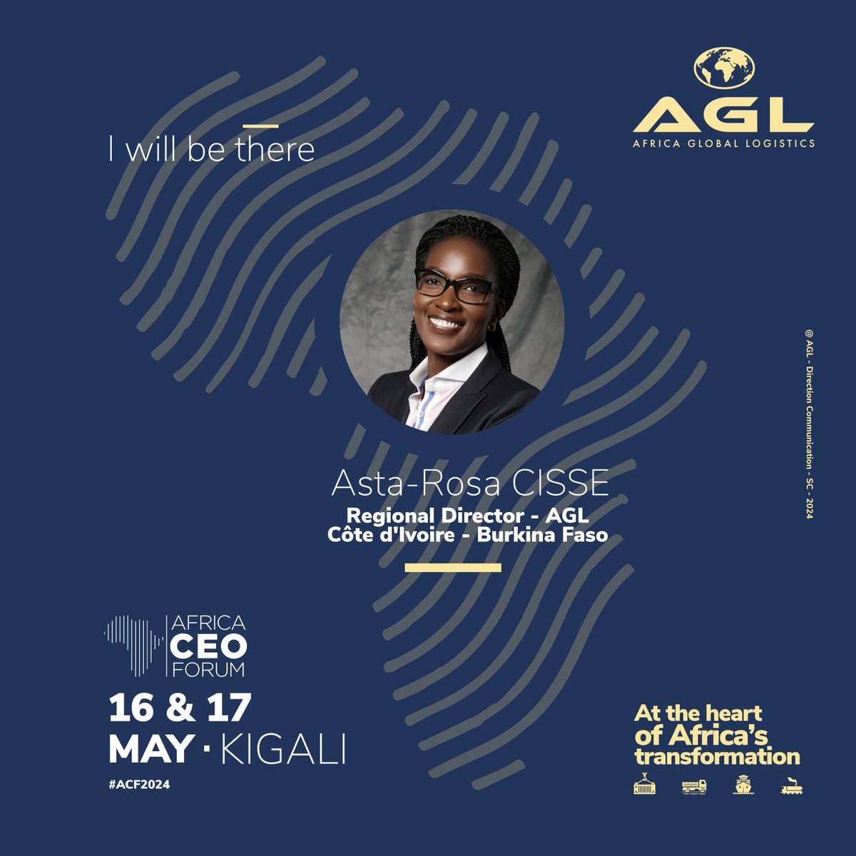 Join Asta-Rosa Cisse, AGL's Regional Director AGL Côte d’Ivoire - Burkina Faso, as she discusses pivotal policies driving digitalization in Africa's logistics sector at the @africaceoforum. 💎 AGL, Diamond partner of #ACF2024 #AGL #AfricaCEOForum #AfricaTransformation