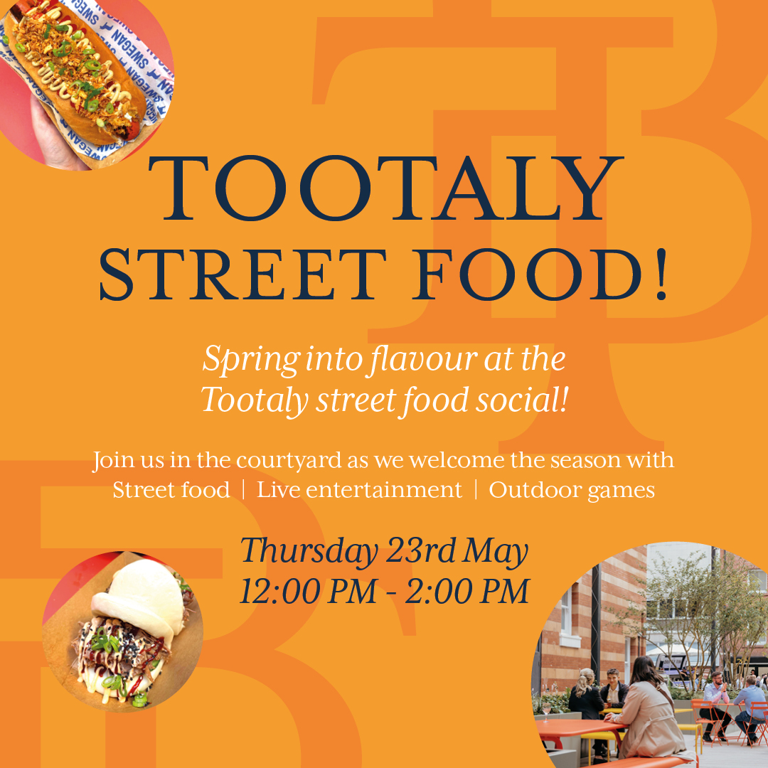 Calling all foodies at The Tootal Buildings! 🥪

Introducing Tootaly Foods, a delectable food social event for occupiers of #TheTootalBuildings held right in the heart of our beloved courtyard. ☀️