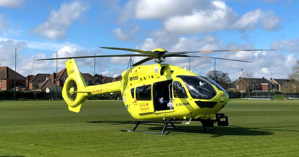 This week's #PhotoOfTheWeek was taken by supporter Sam Burnett, when our crew attended an incident in G-YAAA, landing at Beverley Town Cricket Club.  If you fancy achieving 'Photo Of The Week' status send your images to marketing@yaa.org.uk #AlwaysReadyAlwaysThere