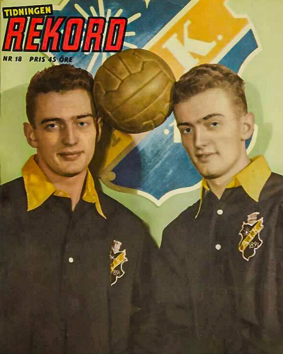 Den här dagen för 90 år sedan föddes Björn och Bengt Anlert. Tvillingbröderna gick hela vägen från egna led till att spela över 100 allsvenska matcher vardera i den svartgula tröjan på 1950- och 60-talet. Dessutom representerade bröderna AIK i både bandy och ishockey.