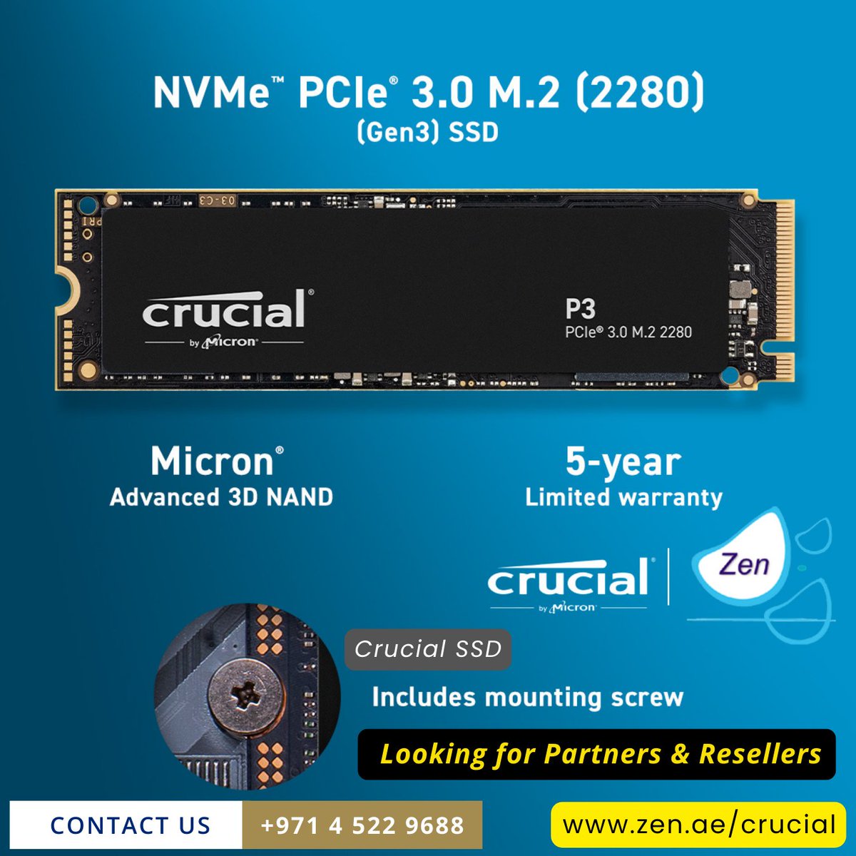 #crucial Crucial SSD

Looking for partners & resellers.

smpl.is/92nwc

#3cx #zenitdxb #zenit #businesscommunication #dubaistartup #3cxhosting #simhosting #saudistartups