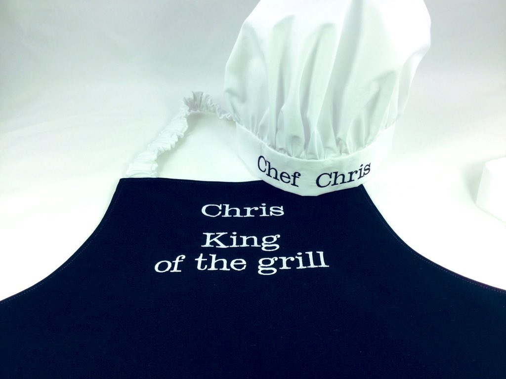Sun has come out a bit so maybe time to start the BBQ?
I can embroider any name / phrase on my handmade aprons and chef hats. See more at Babahoot.com
#Babahoot #BBQ #Barbeque #sun #outdoorliving #OutdoorAdventures #CraftBizParty