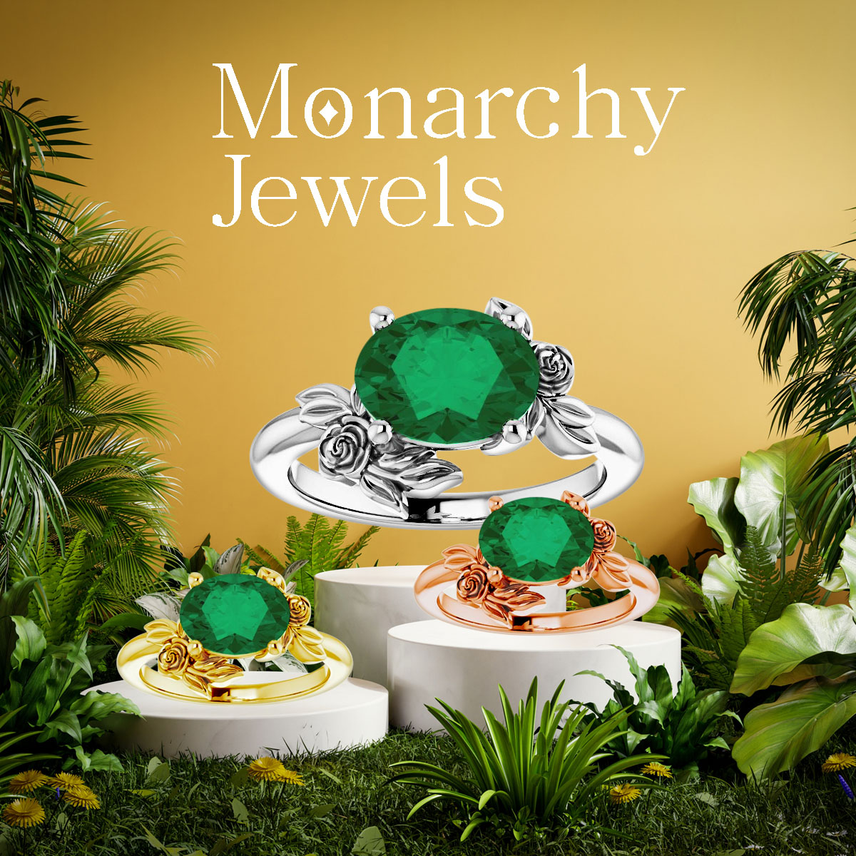 Emerald season is full of blooming roses here at Monarchy Jewels. Collect each Crystal Rose ring and pendant we have and match every outfit of the year.
#MonarchyJewels #MayBirthday #EmeraldJewelry