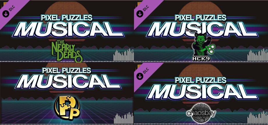 🎧Listen to your favorite bands as you puzzle, in #PixelPuzzlesMusical 🧩
store.steampowered.com/app/1005230/Pi…

🎼Debuting with 3 amazing bands:

🎵The Nearly Deads
store.steampowered.com/app/1603030/Pi…

🎵Chaosbay
store.steampowered.com/app/1603034/Pi…

🎵HCK9
store.steampowered.com/app/1603038/Pi…