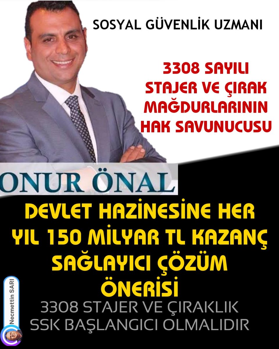 Sayın Bakanım, Ucuz işçi olarak kullanılmak istemiyoruz. Sadece Hakkımızı istiyoruz üretime katkıda bulunuyoruz. İstediğimiz ssk başlangıcı sayılması. @Onuronal_ formülü ile Devletimizin kasasına dokunmadan mağduriyetimiz bitsin @isikhanvedat @RTErdogan #Çöz3308iAl149Milyarı