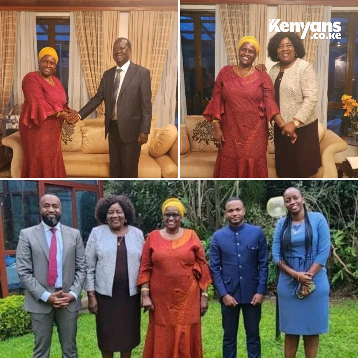Raila and Ida Odinga host Former Tanzania First Lady Janet Magufuli alongside her children