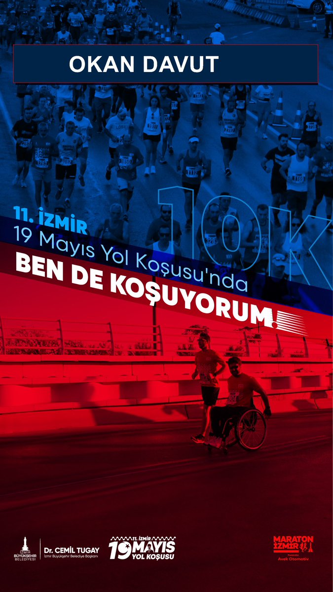 19 Mayıs 10km yol koşusunda ben de koşuyorum 💯 🇹🇷 @maratonizmir