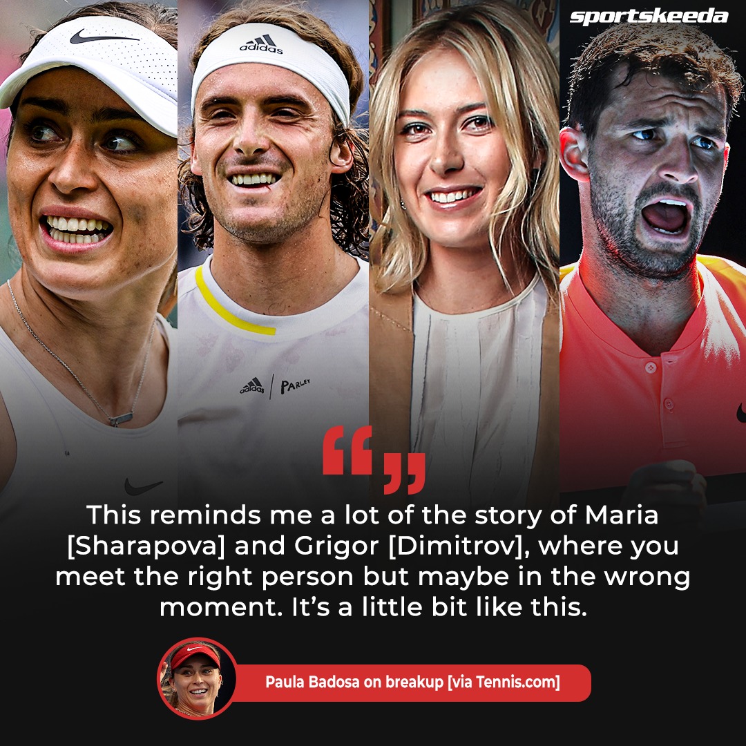 Paula Badosa feels her relationship with Stefanos Tsitsipas was like Maria  Sharapova and Grigor Dimitrov's relationship 😢, image size:1080x1080