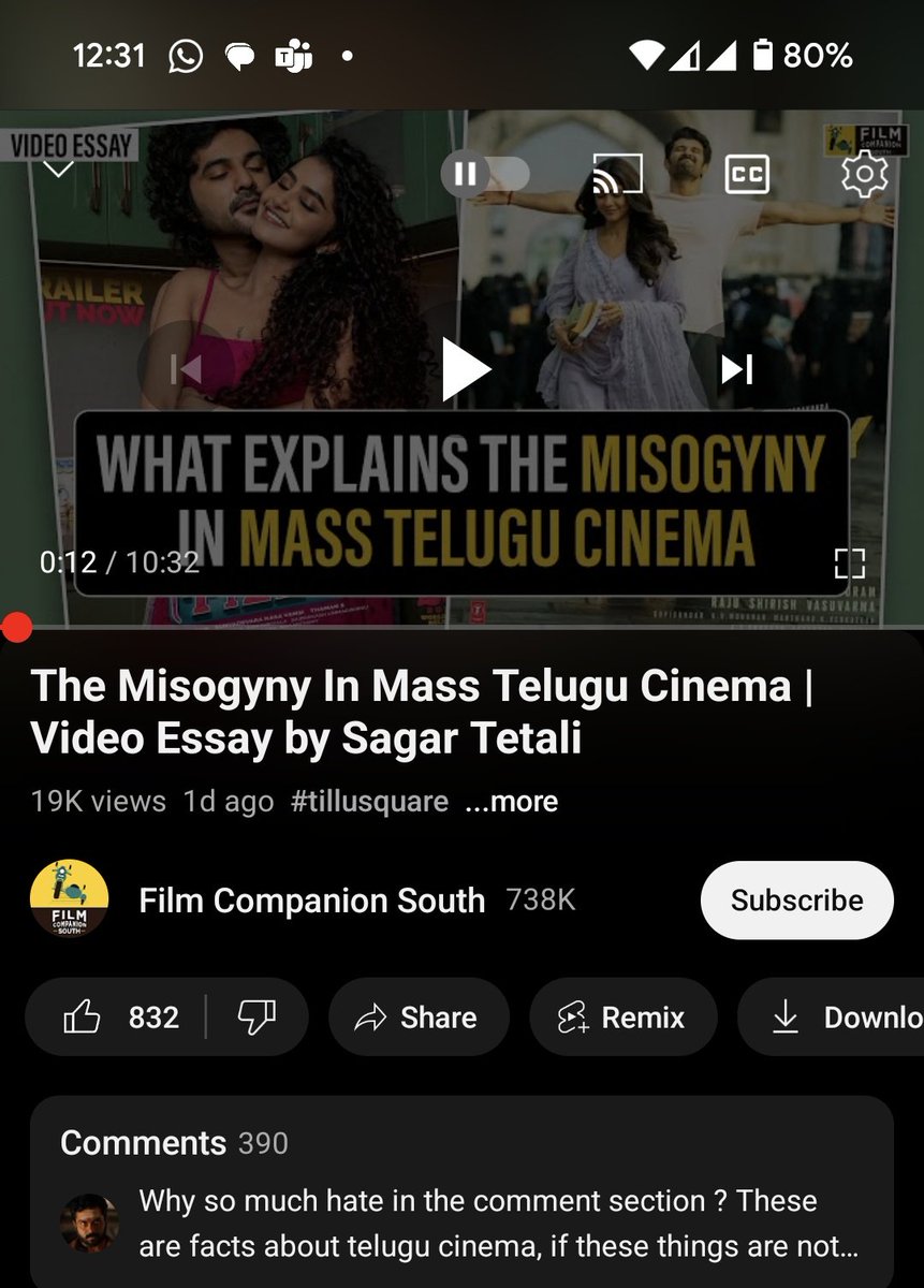 Why is this targeted hate on Telugu cinema, this happens in Tamil and Hindi cinema also.
@FilmCompanion